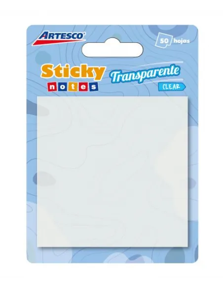 POST-IT ARTESCO 3X3 TRANSPARENTE CLEAR 654 50H
