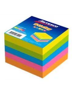 POST-IT ARTESCO 3X3 PAQX5 COLORES NEON 654 100H