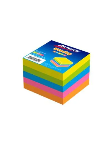 POST-IT ARTESCO 3X3 PAQX5 COLORES NEON 654 100H