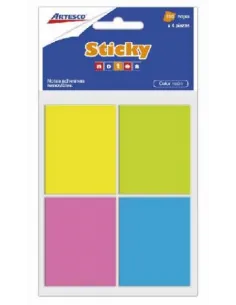 POST-IT ARTESCO 1.5 PULG X2 PULG NEON X 4 653 PAD 100H