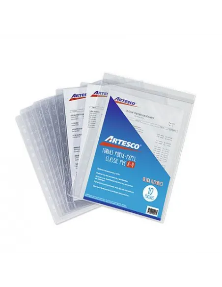 PROTECTOR ARTESCO HOJA GRUESO A4 X 10 UND