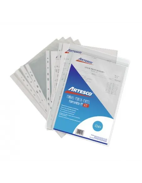 PROTECTOR ARTESCO HOJA  FINO A4 X 10 UNDS