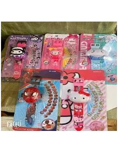 RELOJ RA PROYECTOR SANRIO/SPIDERMAN A PILA