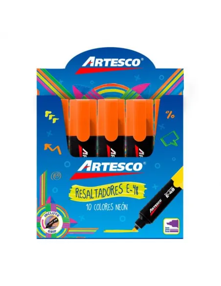 RESALTADOR ARTESCO NEON E-48 ANARANJADO UND