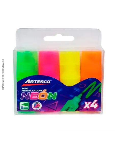 RESALTADOR ARTESCO MINI GRIP NEON X4 NUEVO