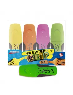 RESALTADOR ARTESCO MINI GRIP NEON X4