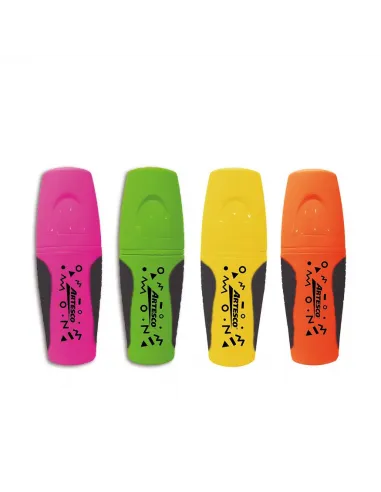 RESALTADOR ARTESCO MINI GRIP NEON X4