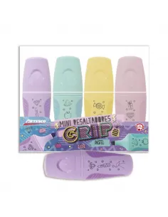RESALTADOR ARTESCO MINI GRIP PASTEL X4