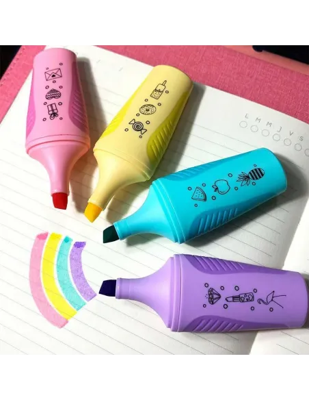 RESALTADOR ARTESCO MINI GRIP PASTEL X4