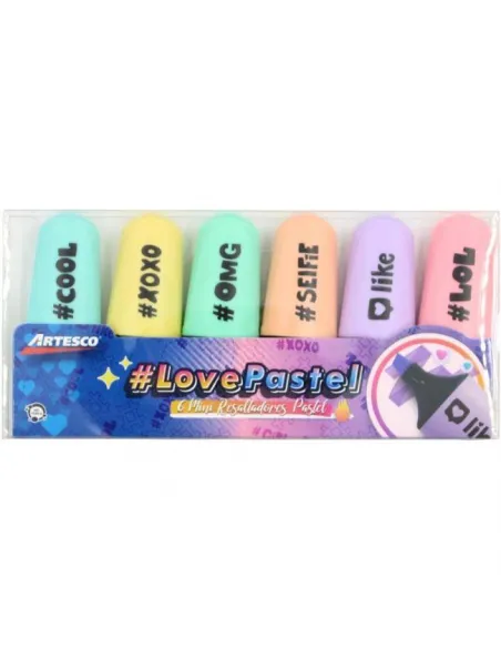 RESALTADOR ARTESCO MINI PASTEL X 6 COL