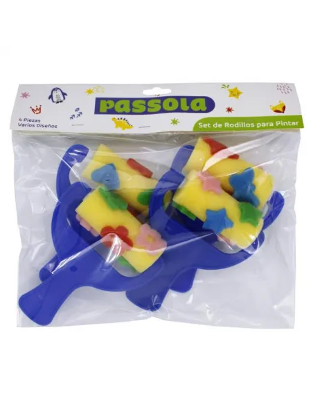 RODILLO PASSOLA P/PINTAR FORMAS GRANDE 4 PZAS