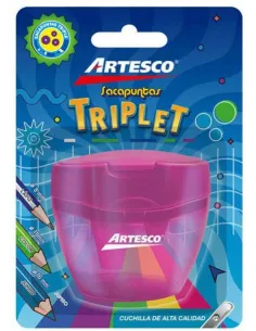 SACAPUNTA ARTESCO PLASTICO C/DEPOSITO TRIPLET BLISTER