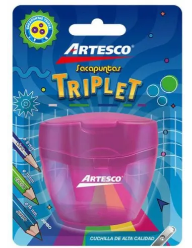 SACAPUNTA ARTESCO PLASTICO C/DEPOSITO TRIPLET BLISTER