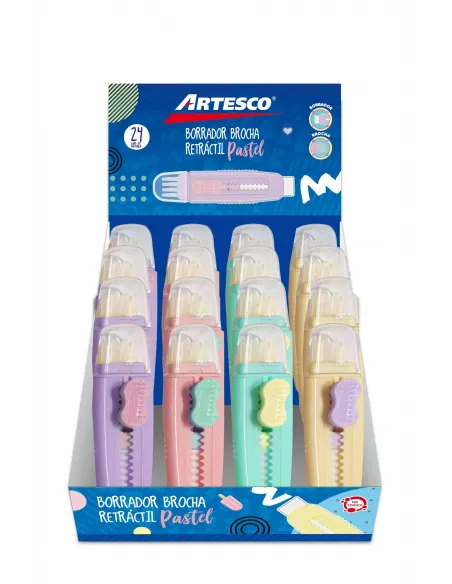 BORRADOR ARTESCO BROCHA RETRACTIL PASTEL UND