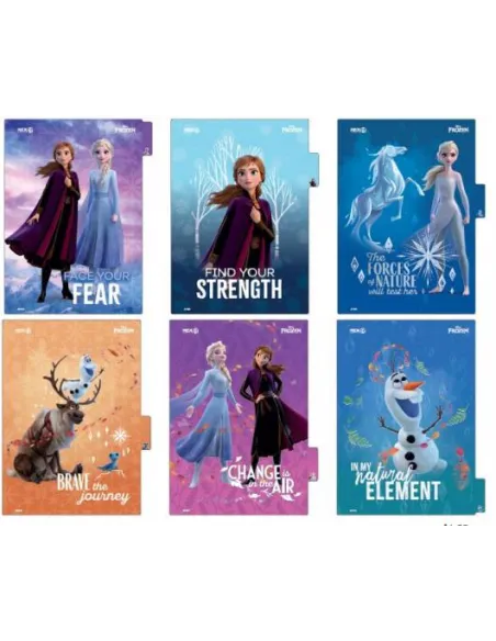 SEPARADOR DE HOJAS REX A4 FROZEN 6UND