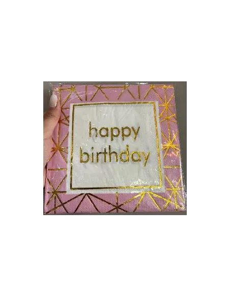 SERVILLETA SWH ESTAMPADA HB ROSA 10UND 58J2T-18A