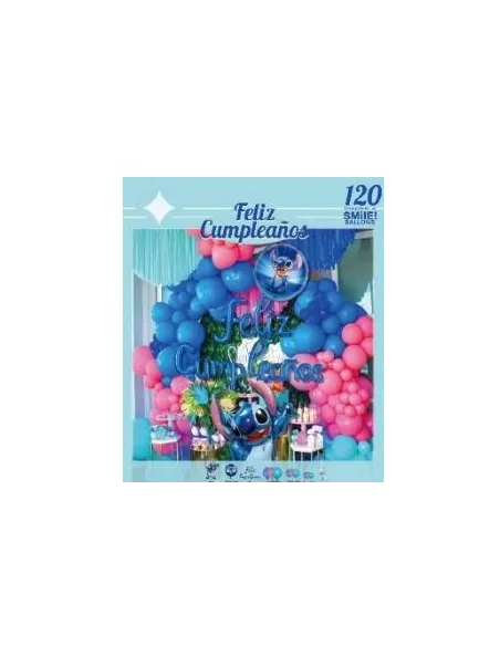 SET DE GLOBOS SWH LILO Y STITCH 120PZS 73J3A-53