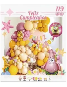 SET DE GLOBOS SWH BOB ESPONJA 119PZS 73J3A-49
