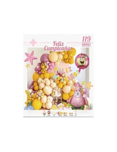 SET DE GLOBOS SWH BOB ESPONJA 119PZS 73J3A-49