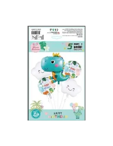 SET DE GLOBOS SWH DINOSARIO 5PZS 69J7A-18