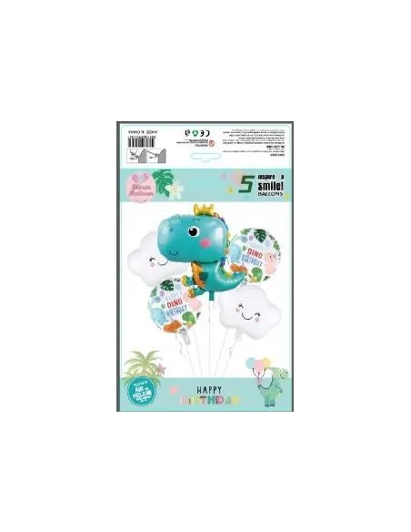 SET DE GLOBOS SWH DINOSARIO 5PZS 69J7A-18