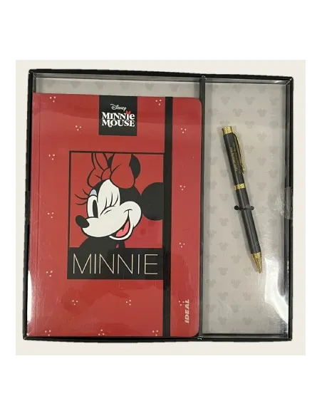 SET LIBRETA IDEAL P/D MINNIE 80 HJS LINEAS  BOLIGRAFO