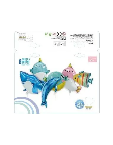 SET DE GLOBOS SWH ANIMALES 6PZS 65J5A-23