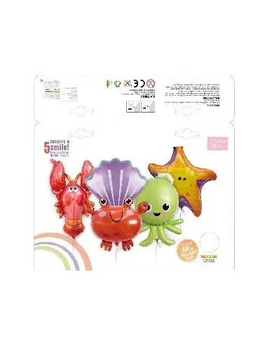 SET DE GLOBOS SWH ANIMALES 5PZS 65J5A-24