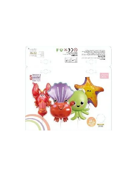 SET DE GLOBOS SWH ANIMALES 5PZS 65J5A-24