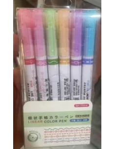 SET DE MARCADORES LINEAS DE DISEÑO RA SURTIDOS X 6UND REF 7008-6