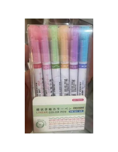 SET DE MARCADORES LINEAS DE DISEÑO RA SURTIDOS X 6UND REF 7008-6