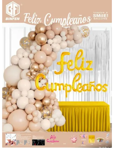 SET DE GLOBOS RA CUMPLEAÑOS SURTIDO