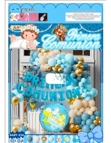 SET DE GLOBOS RA COMPLETO PRIMERA COMUNION
