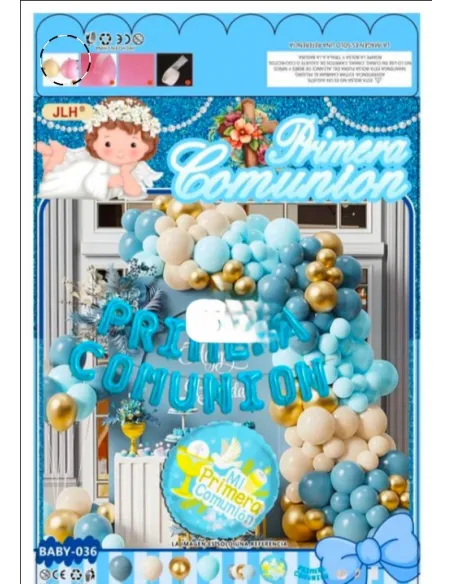 SET DE GLOBOS RA COMPLETO PRIMERA COMUNION
