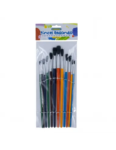 SET PINCELES PASSOLA REDONDO DEL 1 AL12 [251]