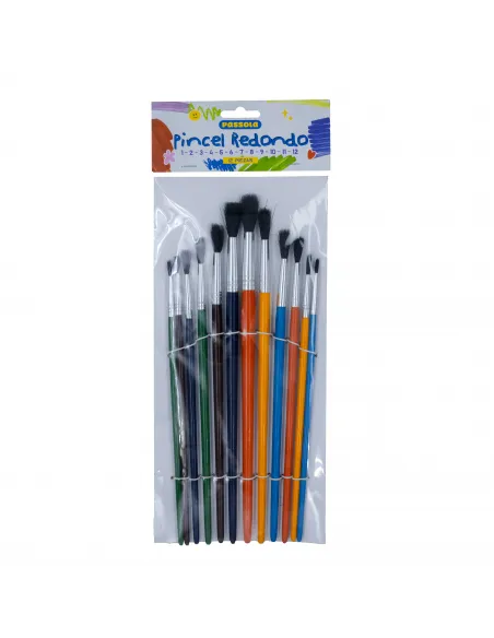 SET PINCELES PASSOLA REDONDO DEL 1 AL12 [251]