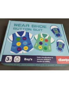 SET ENHEBRADO DIDACTICO ROPA Y ZAPATOS P/NIÑO ST651