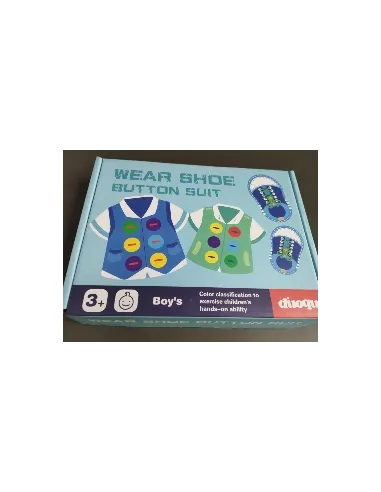 SET ENHEBRADO DIDACTICO ROPA Y ZAPATOS P/NIÑO ST651