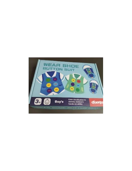 SET ENHEBRADO DIDACTICO ROPA Y ZAPATOS P/NIÑO ST651