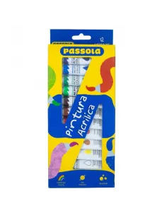 PINTURA ACRILICA PASSOLA E/PASTA X 12 COL
