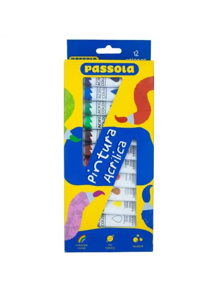 PINTURA ACRILICA PASSOLA E/PASTA X 12 COL