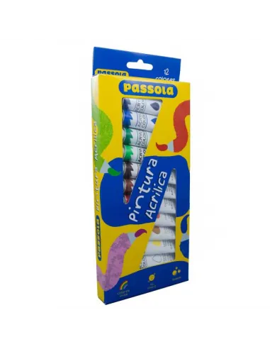 PINTURA ACRILICA PASSOLA E/PASTA X 12 COL