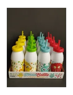 BOTELLA PLASTICO C/SORBETE INFANTIL L-00756