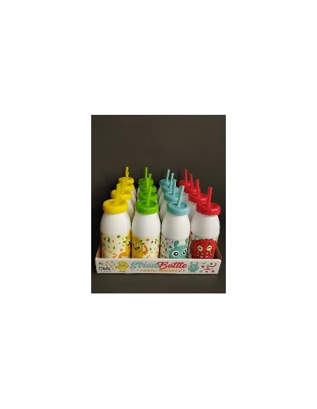 BOTELLA PLASTICO C/SORBETE INFANTIL L-00756