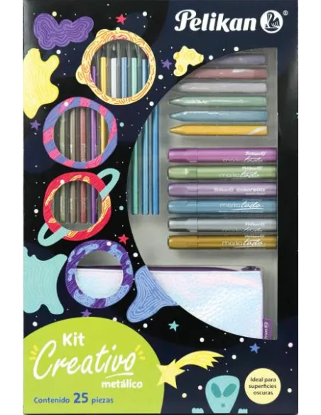 SET PELIKAN CREATIVO METALICO