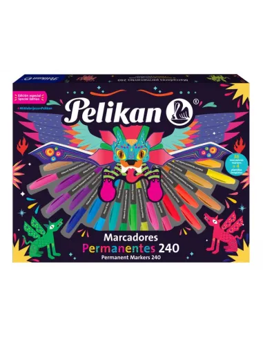 SET PELIKAN MARCADORES PERM 240 36PCS