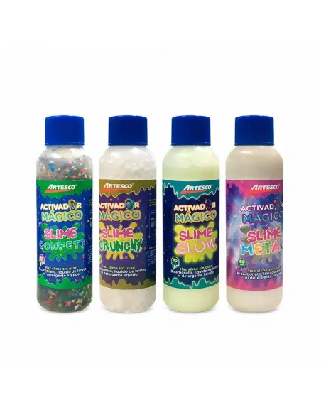 SET ARTESCO FUNKY MIX ACTIVADOR SLIME 65ML X4UND