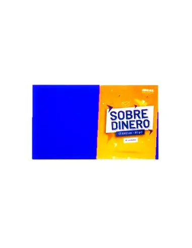 SOBRE IDEAL P/DINERO X 10UNDS AZUL 7.5X12CM