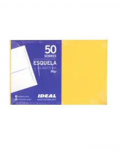SOBRE IDEAL ESQUELA AMARILLO 80GR X 50