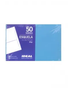 SOBRE IDEAL ESQUELA AZUL OSCURO 80GR X 50